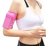 Ailzos Sports Running Armband,Lightweight Arm Band Strap Holder Pouch Comfortable Phone Armband Sleeve for Exercise Workout Fits iPhone X/8/7 Plus/7/6,Samsung Galaxy S9/S8/S7,Sony,LG HTC,(Pink,M)