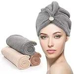 YFONG Microfiber Hair Towel 3 Pack,