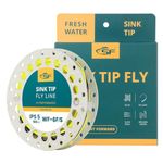 SF Hi-Viz Fly Fishing Sinking Tip Line Weight Forward Taper Floating Fly Line Sinking Line 100 FT IPS5# WF6S/S5 Fluorescent Yellow&Black