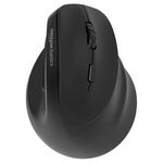 amazon basics 800 mAh 2.4 GHz Ergonomic Wireless Mouse for PC, Mac, Laptop | Dual 5.0 Bluetooth Mode | 4 Adjustable DPI Settings Up to 2400 | Shortcut Buttons | Multi Device Usage (Black)