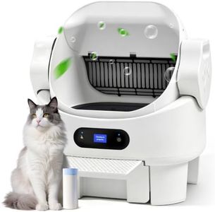 OneBug Open Top Self Cleaning Automatic XL Multiple Cat Litter Box, White