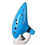 Zetong Legend of Zelda Ocarina 12 Hole Alto C with Textbook and Protective Bag, Perfect for Beginners and Professional Performance (Light Blue)