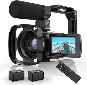 CUTELULY Video Camera Camcorder,HD 1080P 30FPS 36MP 270 Degree Rotation,16X Zoom Digital Camera, Night Vision Vlogging Camera for YouTube with External Microphone,Lens Hood, Remote Control, Stabilizer