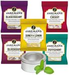 Jakemans Throat Lozenges Menthol Sweets 5-Pack Bundle - TinTastic Silver Window Refillable Lid Travel Tin - Cough Relief with Soothing Delicious Flavours