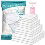 AirBaker Vacuum Storage Bags 12 Pack Space Saver for Clothes Blankets Clothing Traveling Comforters Vacuum Seal Bag with Travel Pump (3XL+3L+3M+3S)