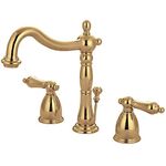 Kingston Brass KB1972AL Heritage Widespread Lavatory Faucet, Polished Brass