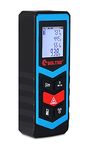 BOLTHO Laser Measure 60M/196Ft Laser Distance Meter, Portable High Precision and Backlight LCD Display, Measure Distance, Area and Volume, Pythagorean Mode Battery Included (Blue)