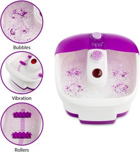 Sensio Spa Foot Massager – White/Purple, Relaxing Vibration