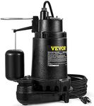 VEVOR 1HP Sewage Pump, 5600 GPH Cas