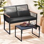 Groverdi 2PCS Patio Loveseat Wicker