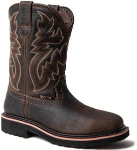 EVER BOOTS Cowboy Boots Men Western Square Steel Toe Botas Vaqueras DB 10.5