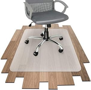 Office Marshal Chair Mat for Hard Floor (120 x 130 cm) Office Chair Floor Protection Mat, Polypropylene Semi-Transparent, Non-slip