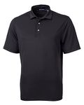 Cutter & Buck Men's Short Sleeve Virtue Eco Pique Recycled Polo Shirt, Black, 3X-Large Tall