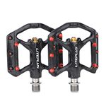 Bicycle Carbon Pedal Titanium Axis Road Bike Pedal MTB Ultra Light 3 Bearing Anti-Skid Pedal for Brompton Pedal