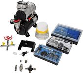 vidaXL Airbrush compressor set with 3 Pistols 310x150x310mm Gun Hose Connector