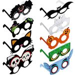 36 Pcs Halloween Paper Glasses, Funny Halloween Party Eyeglasses Halloween Party Favors Witch Bat Pumpkin Halloween Party Decorations for Kids Adults Disguise Cosplay Costume Props