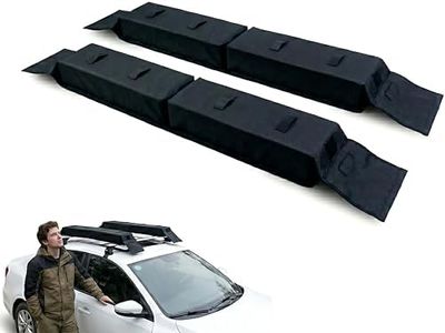 APEXORIGIN Universal Soft Roof Rack Pads, Heavy Duty EVA Foam Car Top Carrier Mat for Kayak and Surfboard, Scratch-Proof Canoe & SUP Mount for SUV, Sedan and Hatchback (Black)