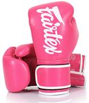 Fairtex Microfibre Boxing Gloves Muay Thai Boxing (Pink/White, 10 oz)