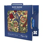 Blue Badge Co William Morris Golden Lily Designer Fabric Hologram-Safe Wallet, Disabled Parking Permit Cover Holder Fits New Badge Includes Timer Clock, Disabled Badge Holder for Car