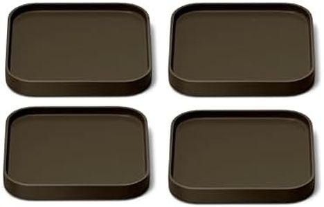 Caraway Spoon Rest Set of 4 - Stackable Spoon Holder for Kitchen Counter - Drip Catching, Heat-Resistant Design - Non-Slip Base - Black