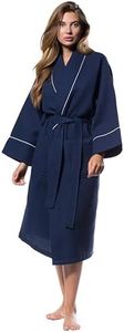 Turquaz Lightweight Full-Length Robes For Women Waffle Kimono Bathrobe - Soft, Fast-Drying, Long-Lasting Cotton Blend Unisex