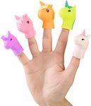 Unicorns Finger Puppets 5-Piece Set - Fun Toy Gift for Kids, Boys & Girls - Bath Puppets for Playtime, Children Birthday Party Favors, Cake Toppers, Pinata & Stocking Stuffers