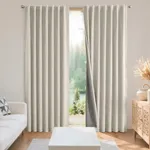 Joydeco Black Blackout Curtains for