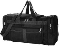 Holdfiturn Sports Duffle Bag Sports Gym Bag for Women Men Waterproof Large 40L Collapsible Training Sports with Shoulder Strap Holdall Overnight Weekend Travel Bag for Gym Travel Swimming Black