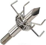 Maifield 100 Grain Archery Hunting Small Game Sharp Judo Hammer Broadheads Crossbow Compound Bow Arrow Tips (Pack of 6)