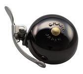 Crane Bell Unisex Adult Mini Suzu with Steel Band Mount Bicycle Bell - Neo Black, 45mm