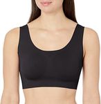 Bali Comfort Revolution Wireless T-Shirt Bra, Wireless Full-Coverage Bra, Pullover Wirefree T-Shirt Bra, Black, X-Large