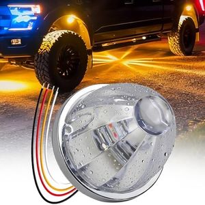 TOPKU Truck Indication Wide Lamp, Car Side Lights, Ship Strobe Dual-Color Safety Signal Light (White And Yellow)