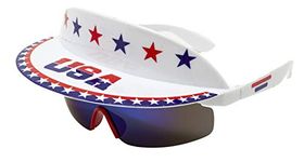 Funny Guy Mugs Polarized Visor Sunglasses - Premium 80s & 90s Retro Sunglasses, Usa, One Size