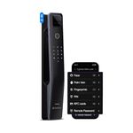 Atomberg Cypheo Elite Smart Door Lock I Wi-fi Enabled | 8 Ways Unlocking | Free Installation | 2 Yrs Warranty | Face| Palm | Fingerprint | PIN | OTP | NFC Card | Atomberg Home App | Key | Cosmos Grey