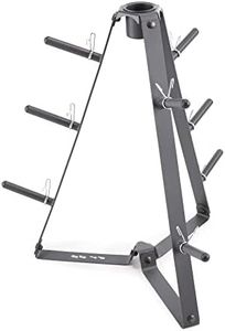 Marcy Plate Tree for Standard Size Weight Plates/Storage Rack for Exercise Weights PT-36 dark grey, 34.00 x 9.00 x 4.00"