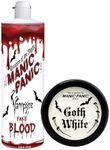 MANIC PANIC Vampire Fake Blood Bundle with Goth White Cream To Powder Foundation