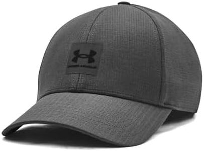 Under Armour Men's Iso-Chill ArmourVent Stretch Fit Hat, (025) Castlerock / / Black, Medium/Large