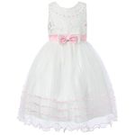 Richie House Girls' Princess Dress with Layered Bottom RH1390-C-11/12