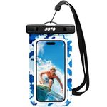 JOTO Universal Waterproof Phone Pouch Cellphone Dry Bag Case for iPhone 14 13 12 11 Pro Max Mini Xs XR X 8 7 6S Plus SE, Galaxy S21 S20 S10 Plus Note 10+ 9, Pixel 4 XL up to 7"-CamoBlue