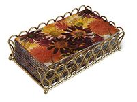 Boston International BID253 Ribbon Guest Towel Caddy, Gold