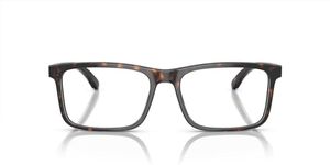 Emporio Armani Men's Ea3227 Prescription Eyewear Frames, Shiny Havana/Top Crystal/Demo Lens, 56 mm