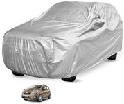 Auto Hub Waterproof Car Cover Compatible with Chevrolet Beat with with Mirror Pocket, Soft Cotton Lining, Waterproof Beat Car Cover- Metallic Silver