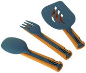 Jetboil Jetset Stowable Camping Utensil Set, Grey Orange