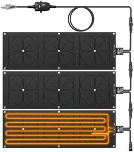 RVSNAIL 3pcs Heated Snow Melting Mats, [ 10x30in / 7mm Thickening ] No-Slip Rubber Snow Melting Mats Outdoor, Electric Snow and Ice Removal Mats for Winter Walkways, Sidewalks, Stairs, Steps
