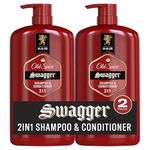 Old Spice Swagger 2in1 Shampoo and Conditioner for Men, Twin Pack, 1.73 L Total (865 mL Each)