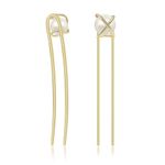 Sanas Pearl Cage Metal Hair Pin 1Pc Holder Clip Hair Barrettes Unique Embellished U Sticks Fork Decoration Chopsticks for Women and Girls 1Pc (Golden)