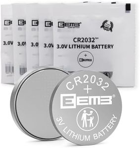 EEMB 5PACK CR2032 Battery - High Performance 3V Batteries, Button Coin Cell Batteries Ideal for Watches and Small Electronic Devices