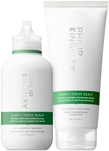 Philip Kingsley | Flaky/Itchy Scalp Shampoo and Conditioner Set | Anti-Dandruff Shampoo and Conditioner | Dry Oily Scalp Treatment | Soothes and Calms the Scalp | 2 Set | 250ml and 200ml