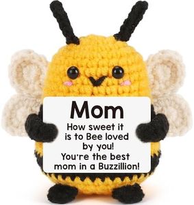 LEJIAJINW Funny Mothers Day Mother Gifts for Mom Mother-in-Law, Mother's Day Presents for Mommy Mama Stepmom New Bonus Moms Birthday Gift for Women, from Daughter Son, Mini Cute Crochet Bee Stuff