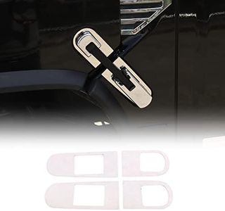 4PCS Stainless Steel Hood Latch Base Accent Trim, Hood Latch Lock Catch Brackets Cover, Hood Latch Covers Fit for Hummer H2 2003-2009